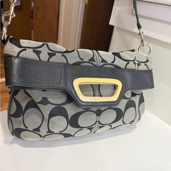 Coach Monogram Black and Grey Tote Bag - Picture 13 of 14